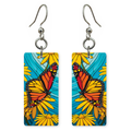 Blue Sunflower Pop Earrings | 8x03F