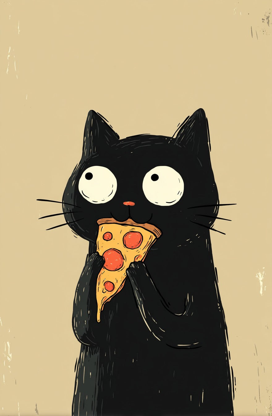Pizza Cat Earrings