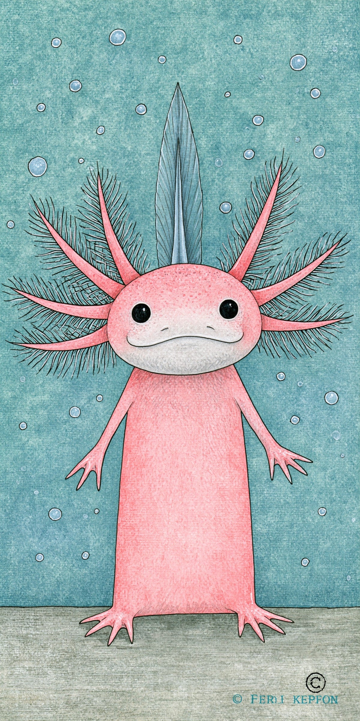 Pink Axolotl Earrings