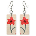 Red Amaryllis Earrings | FW335