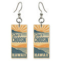 She's Choosing Hawaii Earrings | Sunburst Poster | SC11G