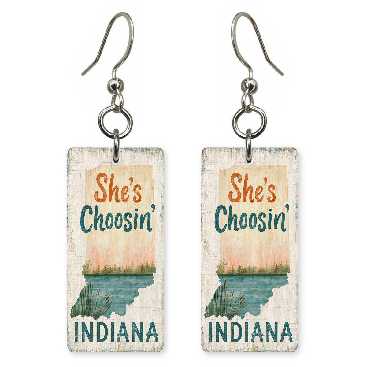 She's Choosing Indiana Earrings | Cornfield Sunset | SC14A