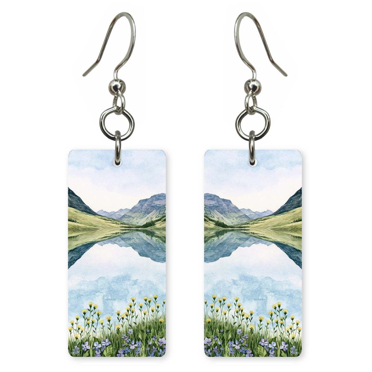 She's Choosing Montana Earrings | Mountain Lake Reflection | SC26A