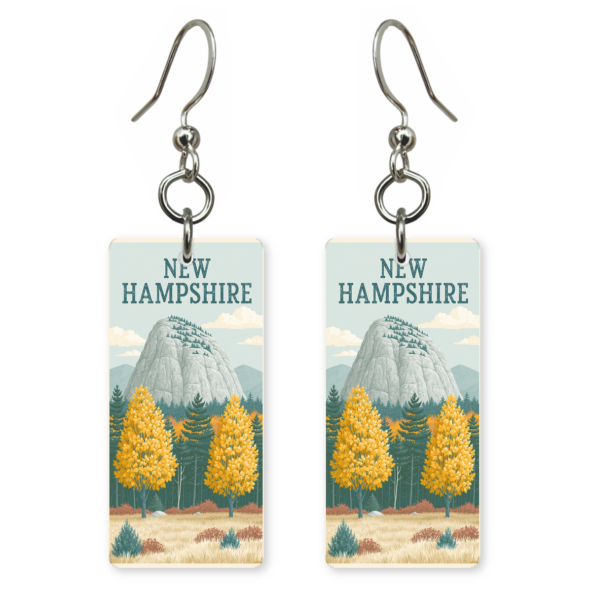 She's Choosing New Hampshire Earrings | Autumn Granite Dome | SC29B4