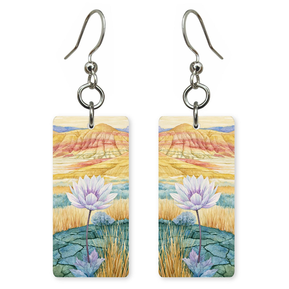 She's Choosing Oregon Earrings | Painted Hills Wildflower Bitterroot | SC37B11