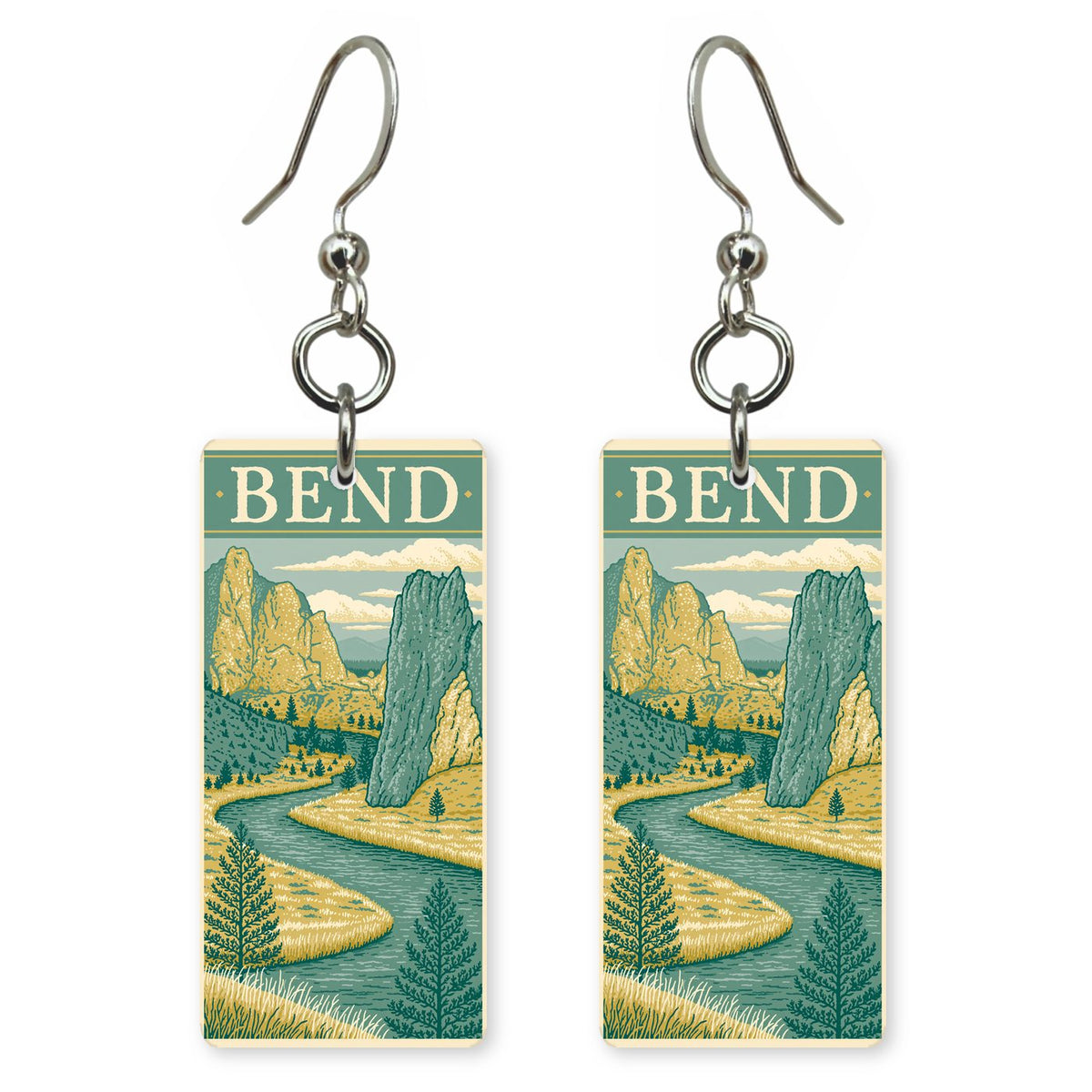 She's Choosing Oregon Earrings | Smith Rock Text Bend | SC37B17