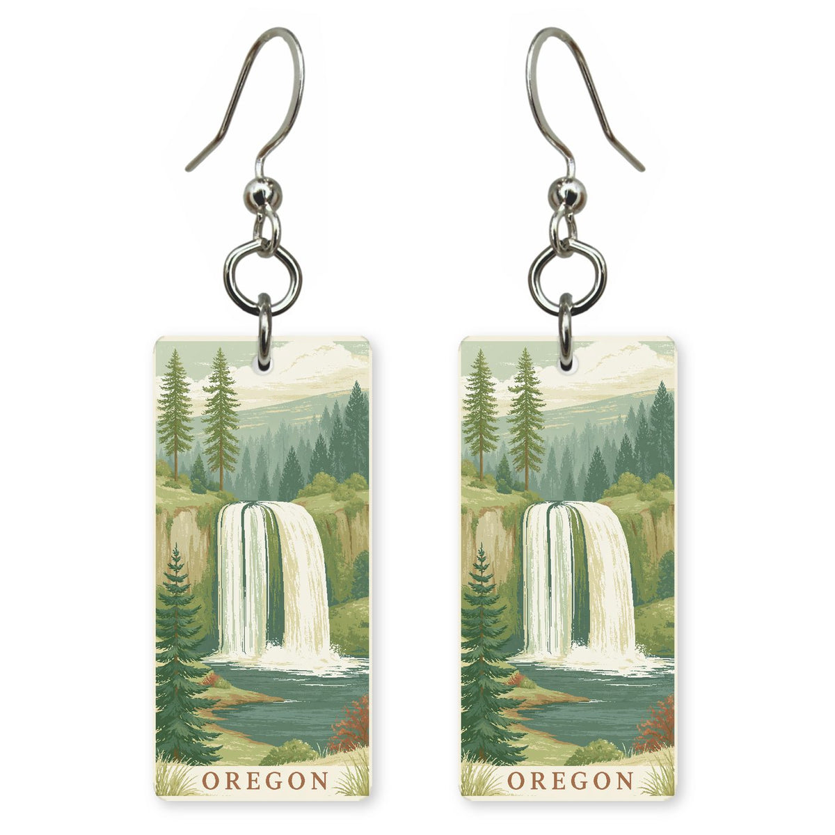 She's Choosing Oregon Earrings | South Falls Text Oregon | SC37B18