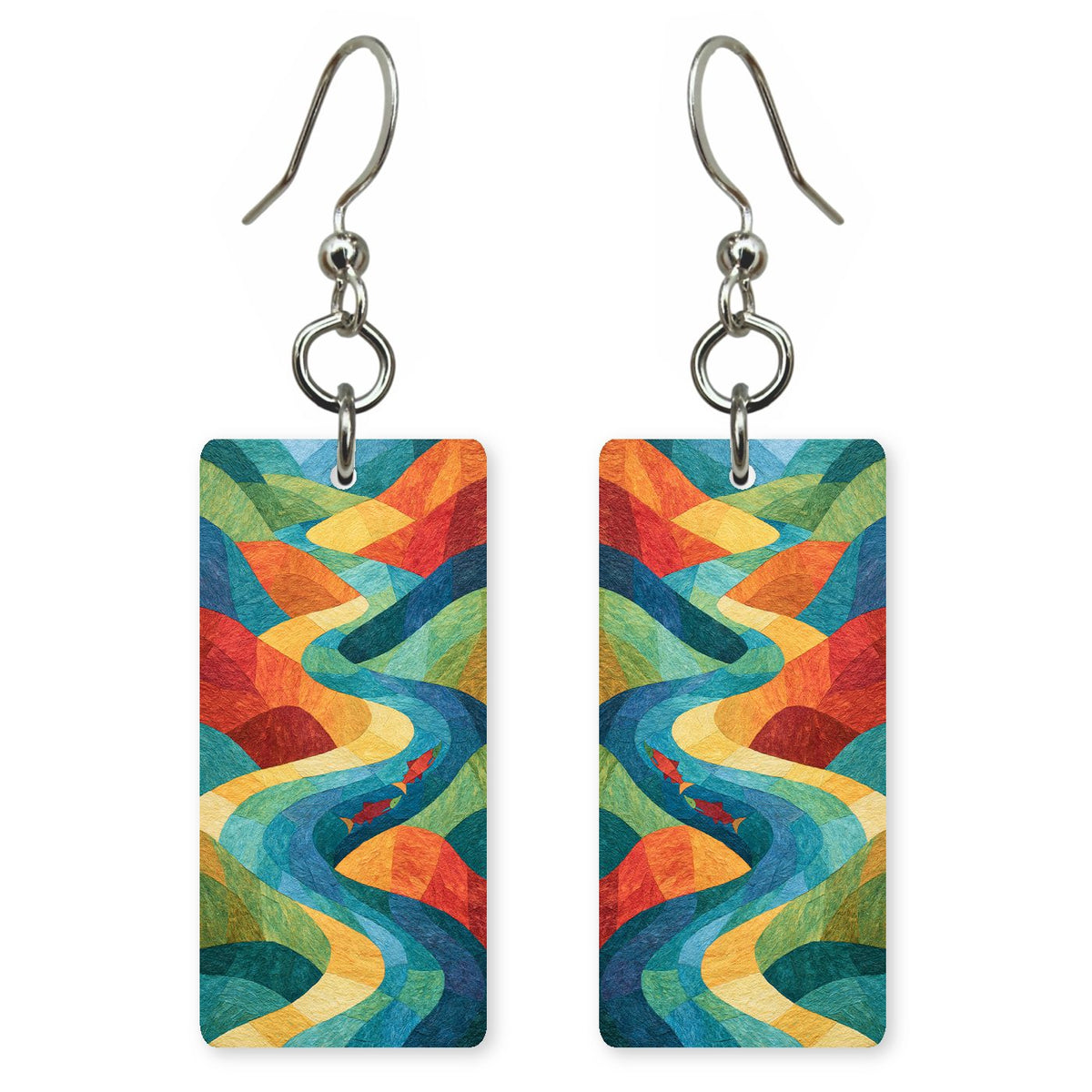 She's Choosing Oregon Earrings | Columbia Flowing Liquid Light | SC37B19