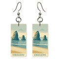 She's Choosing Oregon Earrings | Haystack Rock Text Oregon | SC37B6