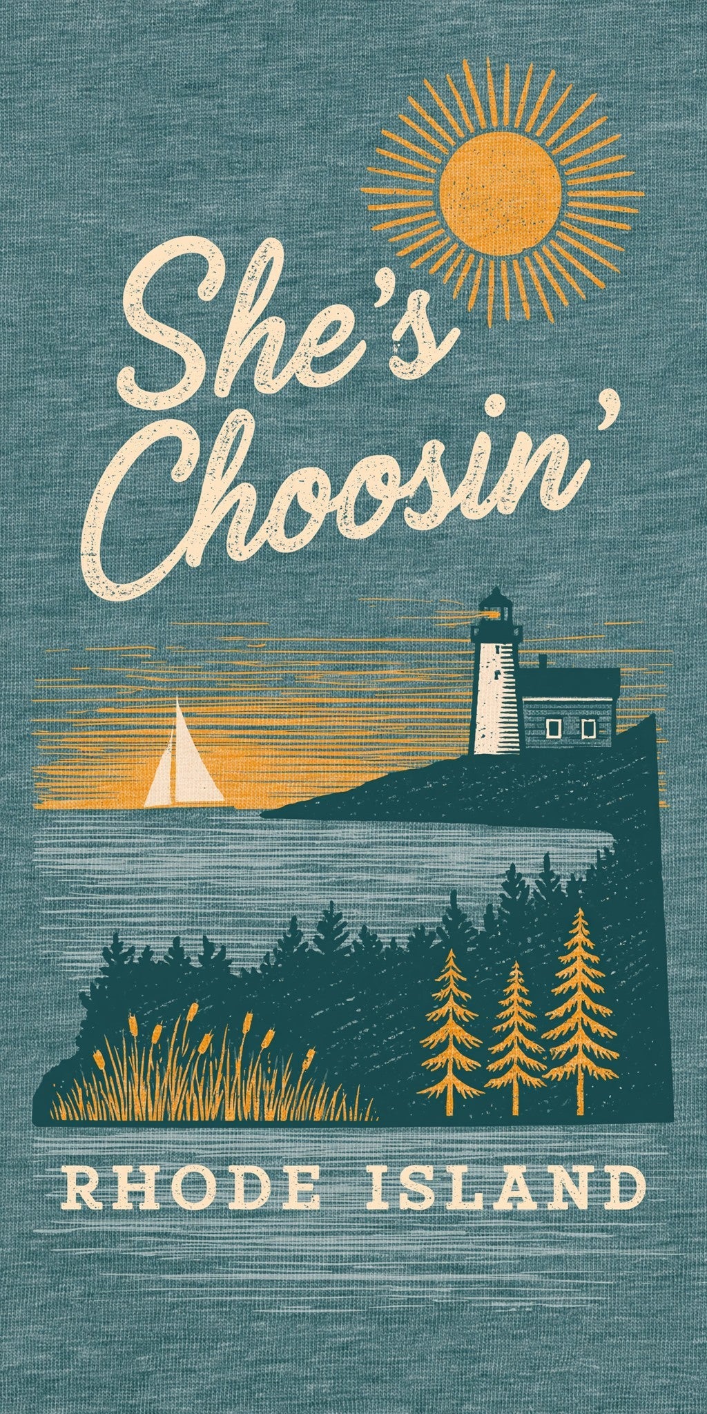 She's Choosing Rhode Island Earrings | Lighthouse Sunset