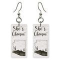 She's Choosing Arizona Earrings | Ink Sketch Cactus | SC3B