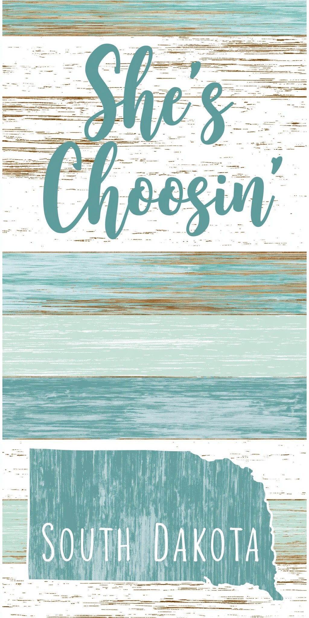 She's Choosing South Dakota Earrings | Teal Planks
