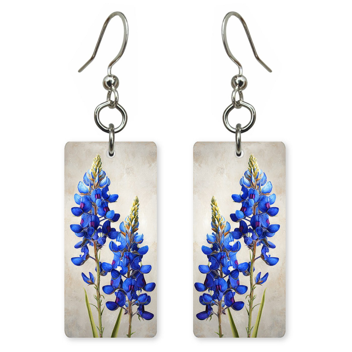 She's Choosing Texas Earrings | Hyper Realistic Bluebonnets Texas | SC43B19