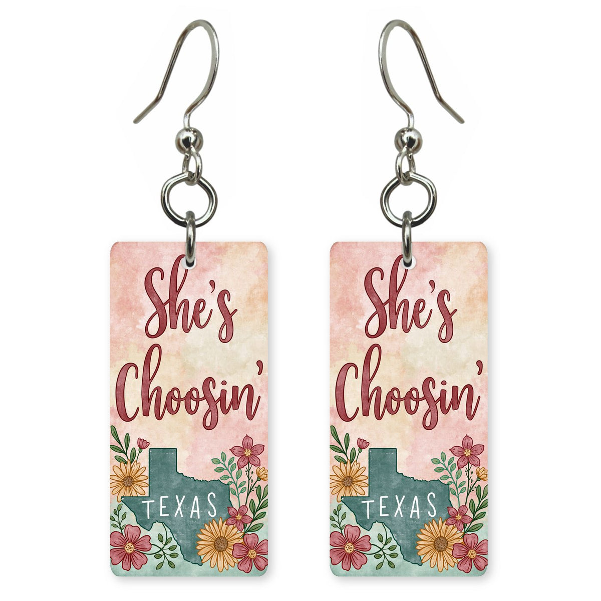 She's Choosing Texas Earrings | Script Logo II | SC43B21