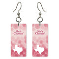 She's Choosing Texas Earrings | Script Logo VII | SC43B26