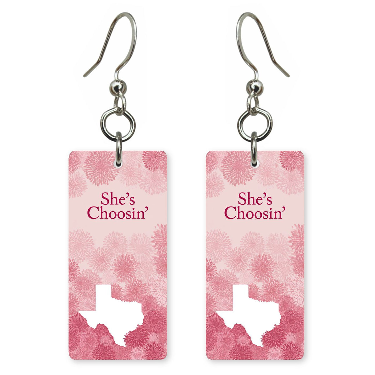 She's Choosing Texas Earrings | Script Logo VII | SC43B26