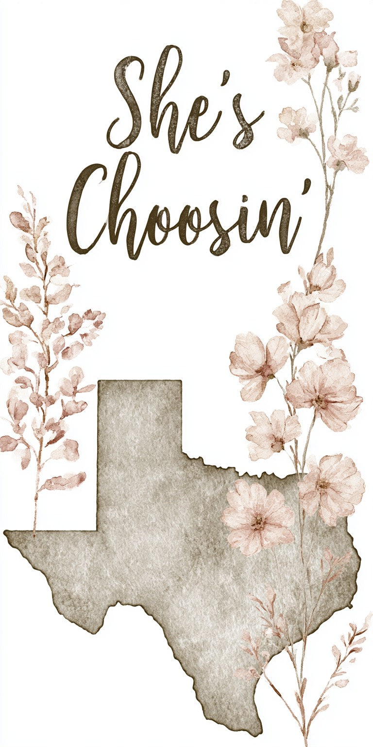 She's Choosing Texas Earrings | Script Logo VIII