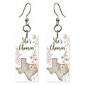 She's Choosing Texas Earrings | Script Logo VIII | SC43B27