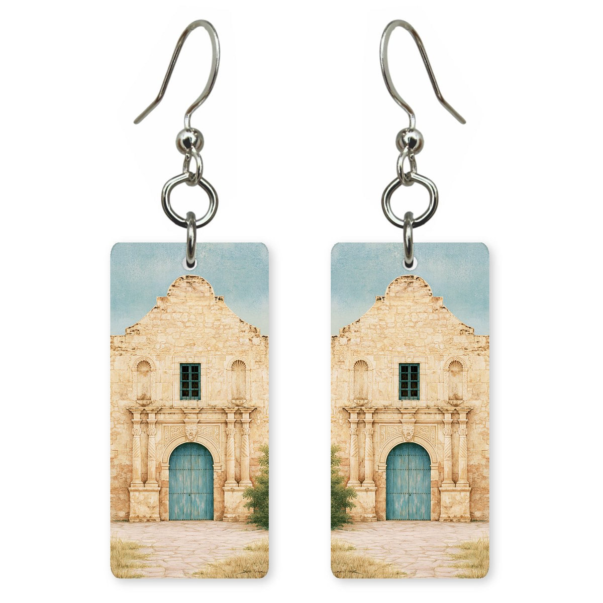 She's Choosing Texas Earrings | Texas Alamo Art II | SC43B4
