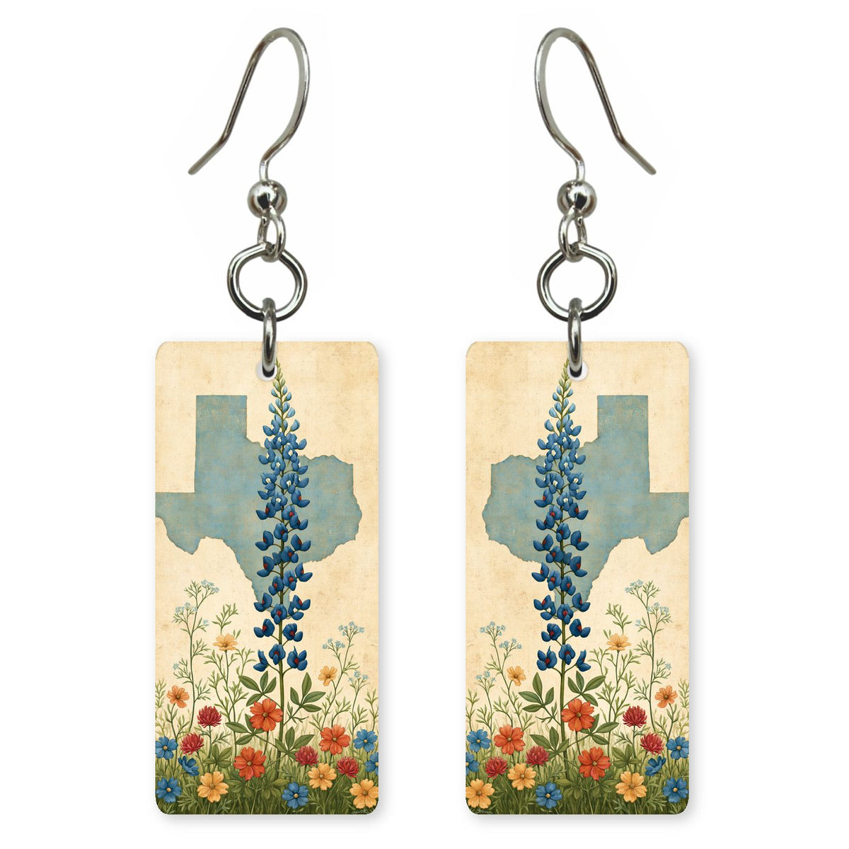 She's Choosing Texas Earrings | Bluebonnet Silhouette | SC43C