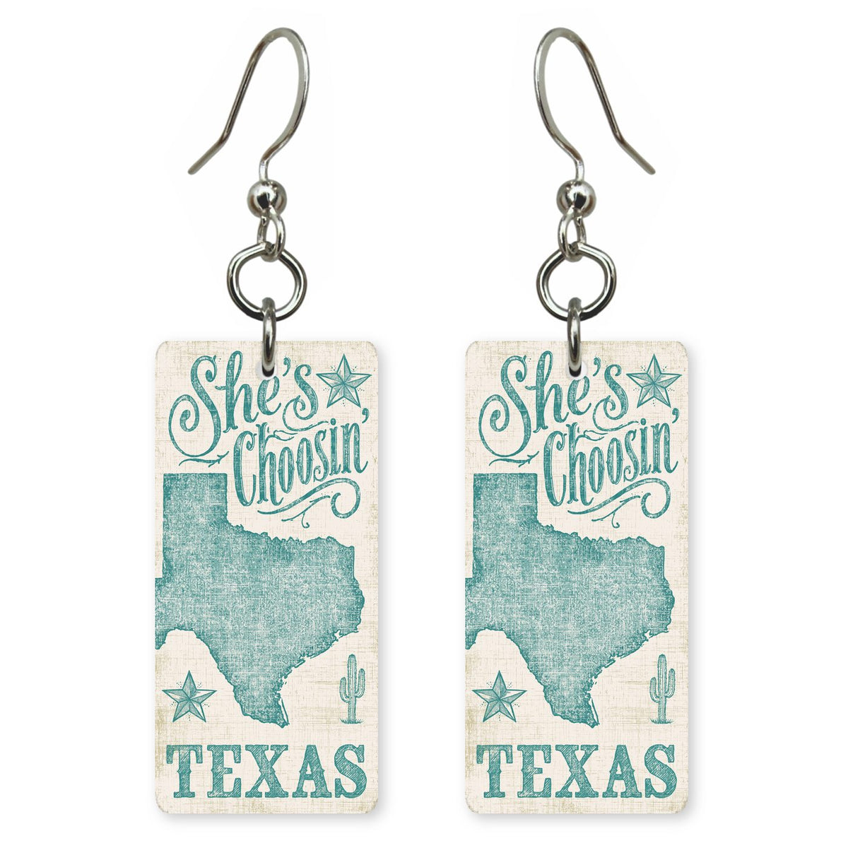 She's Choosing Texas Earrings | Teal Star | SC43I