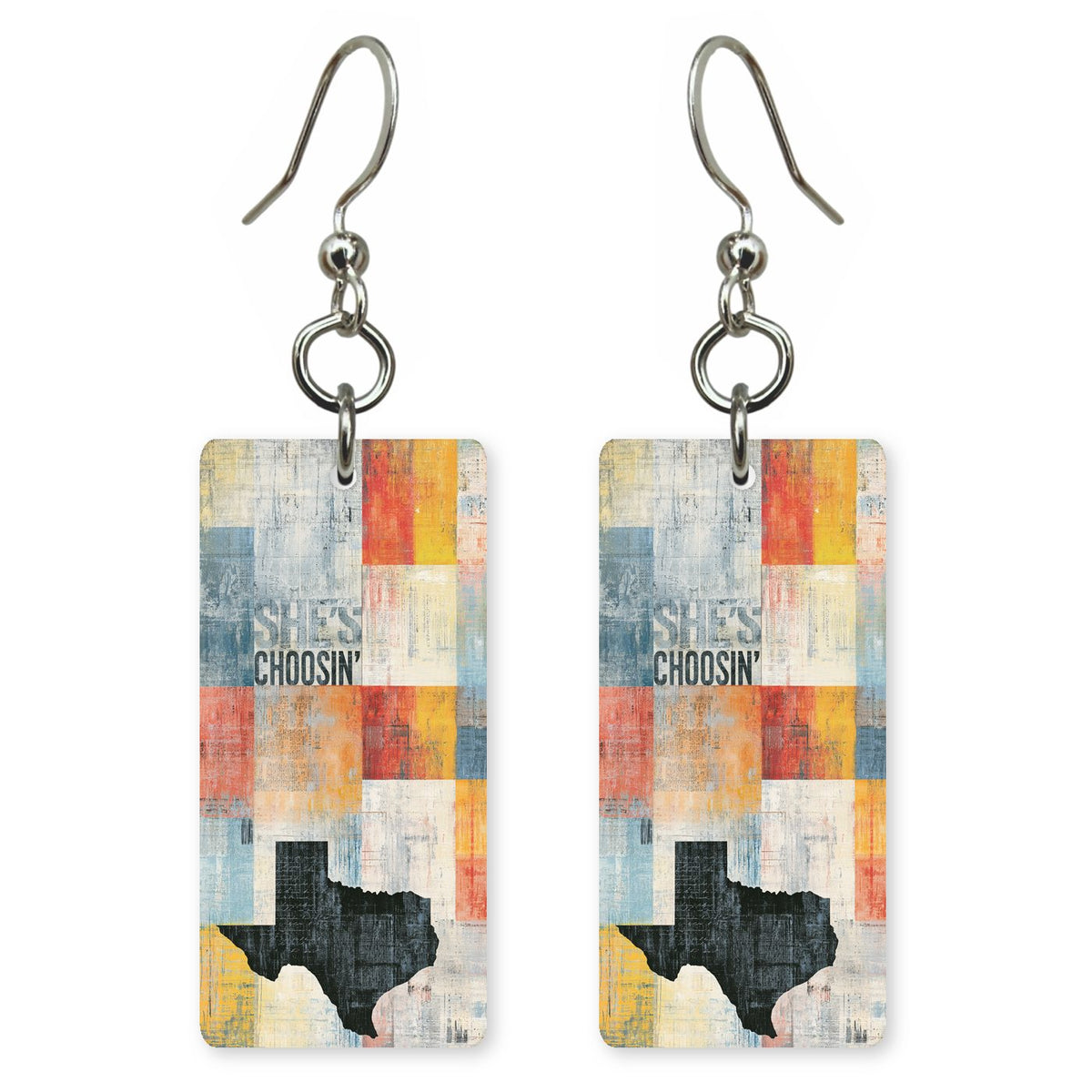 She's Choosing Texas Earrings | Patchwork | SC43N
