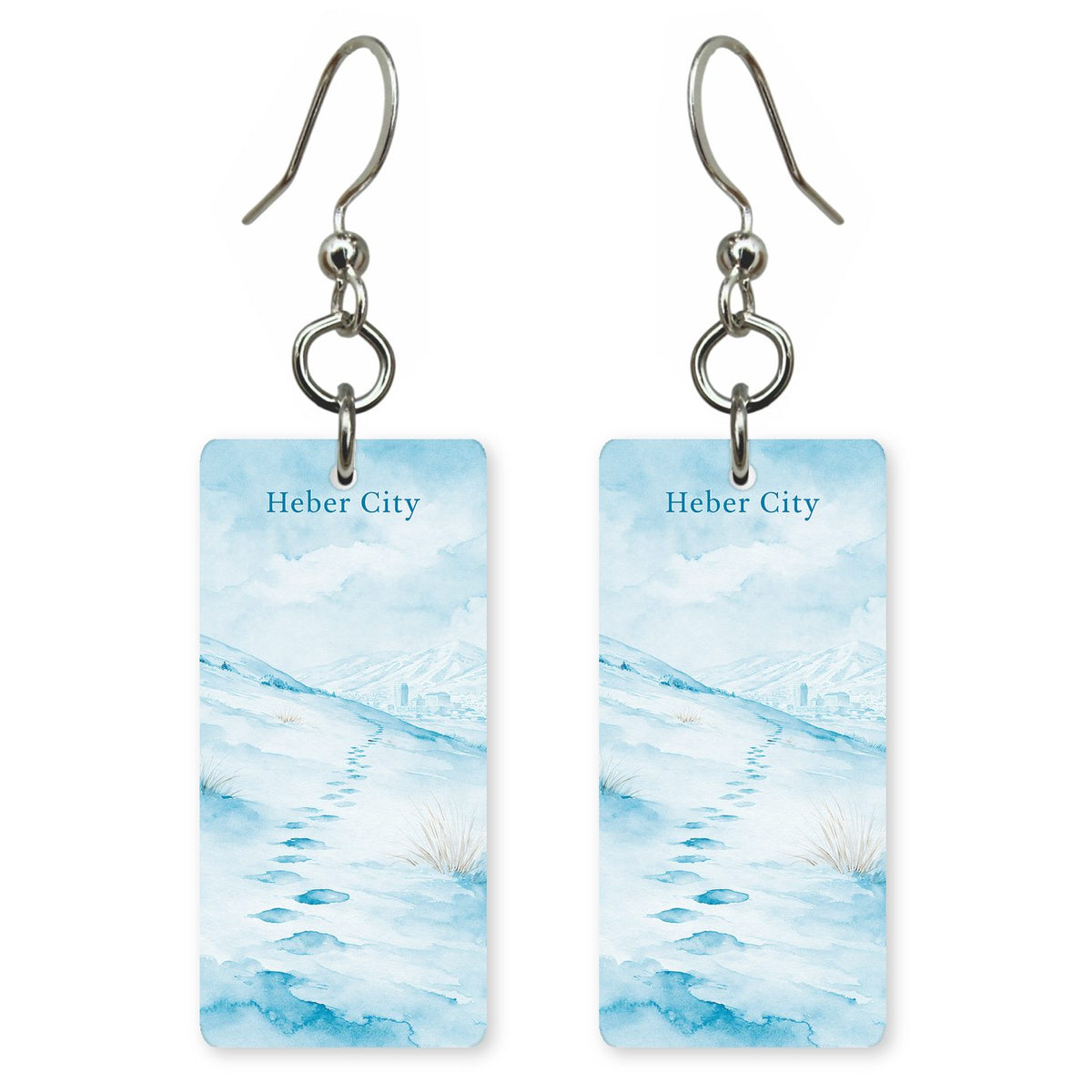 She's Choosing Utah Earrings | Powder Slopes Text Heber | SC44B24