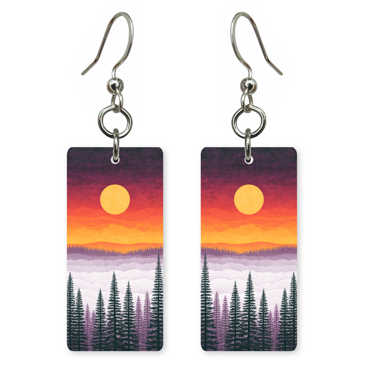 She's Choosing Virginia Earrings | Mountain Sunset Pines | SC46B4
