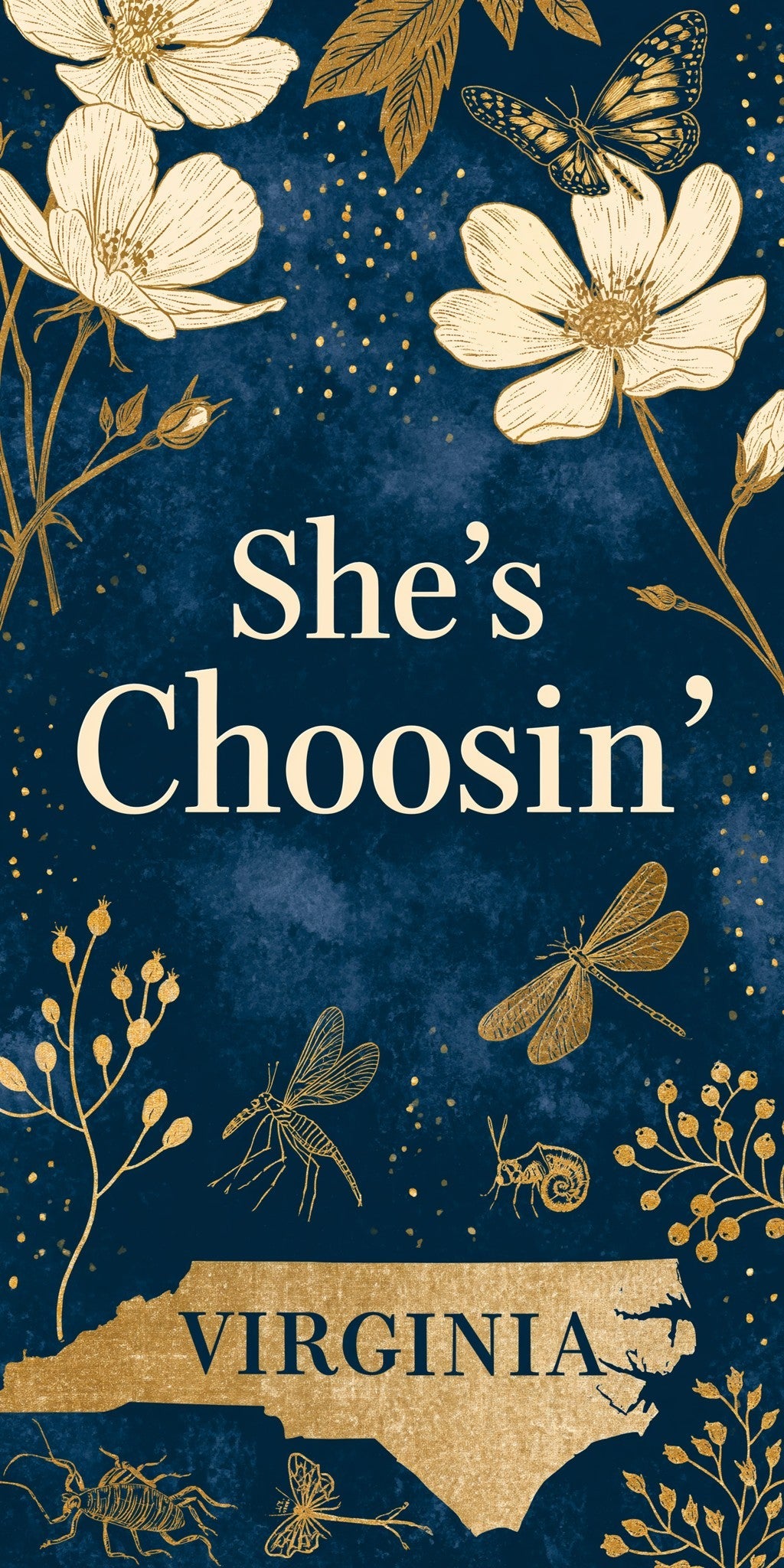 She's Choosing Virginia Earrings | Navy Dogwood