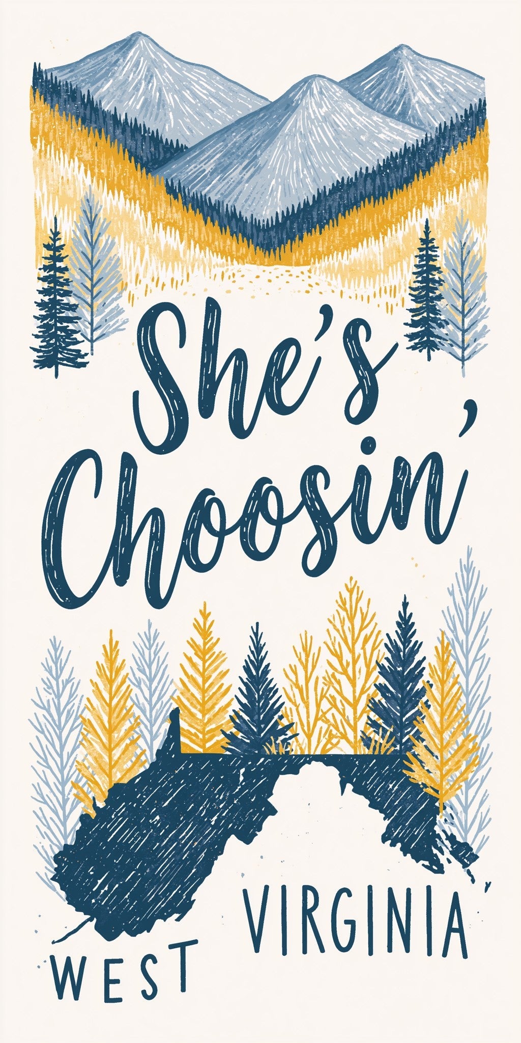 She's Choosing West Virginia Earrings | Mountain Pines
