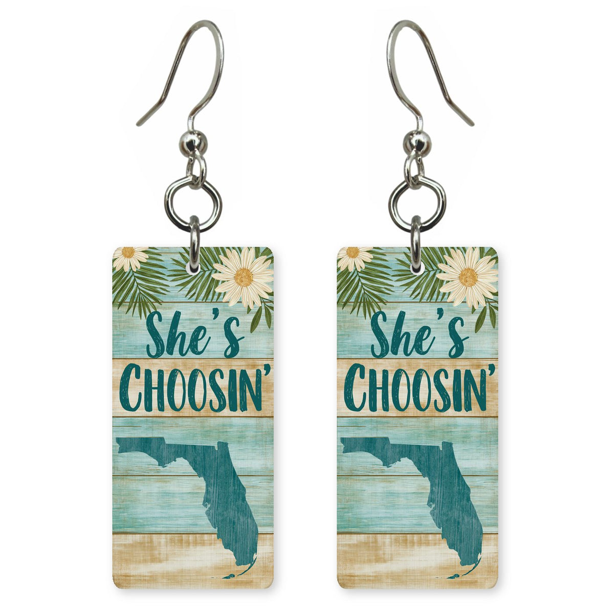 She's Choosing Florida Earrings | Tropical Plank | SC9F