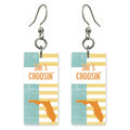She's Choosing Florida Earrings | Orange Stripe Silhouette | SC9G